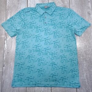 Ping Polo Shirt Mens Large Teal Geometric SensorCool Performance Golf Top